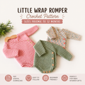 Little Wrap Romper Crochet Pattern Sizes Preemie to 12 Months PDF Digital Download