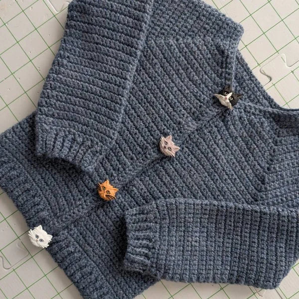 Little Applique Cardigan Crochet Pattern Sizes Preemie to 10 Years Digital Download PDF