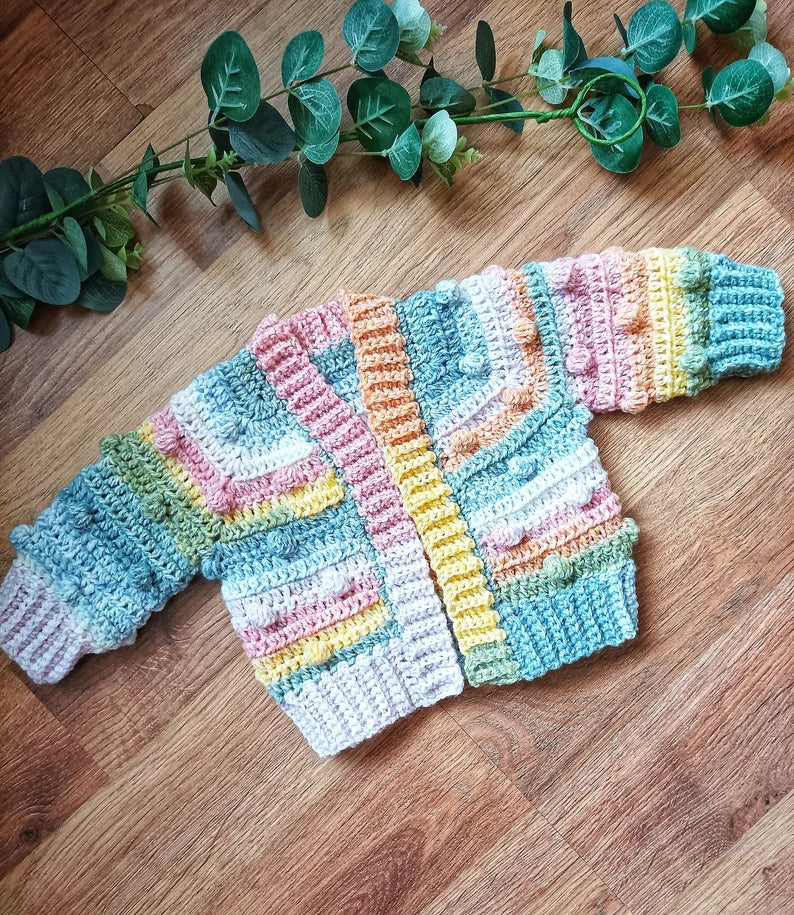 Child Skyler Cardigan Crochet Pattern PDF Digital download sizes Preemie to 10 years