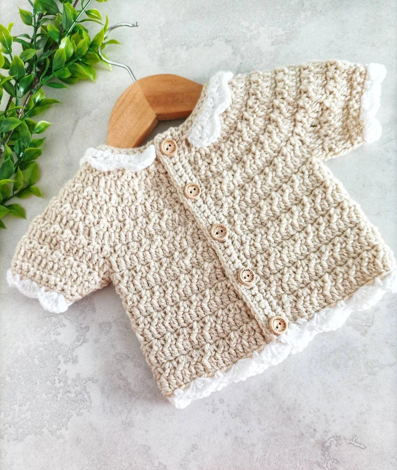 Harmony Cardigan Crochet Pattern Sizes Preemie to 10 Years DIGITAL DOWNLOAD PDF