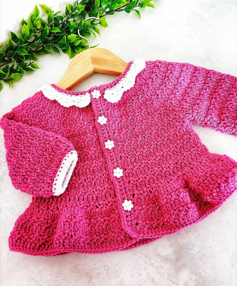 Harmony Cardigan Crochet Pattern Sizes Preemie to 10 Years DIGITAL DOWNLOAD PDF