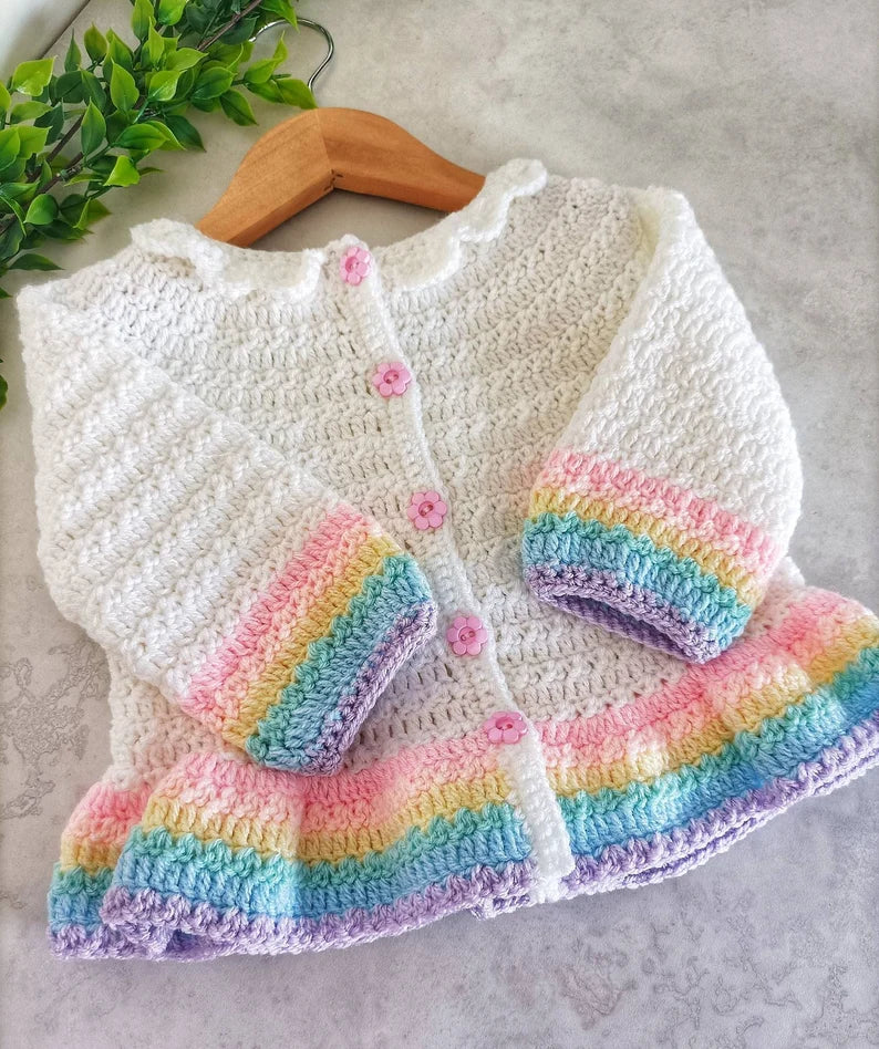 Harmony Cardigan Crochet Pattern Sizes Preemie to 10 Years DIGITAL DOWNLOAD PDF