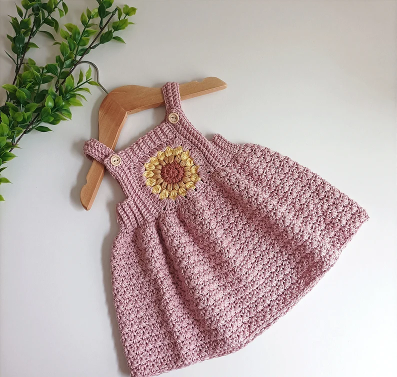 Dress Crochet Pattern sizes Newborn to 4 Years PDF Digital Download