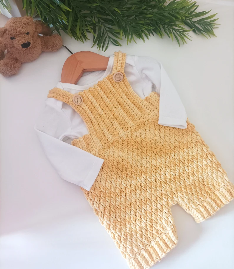 Alpine Overalls Crochet Pattern Sizes Preemie to 4 years Digital Download PDF