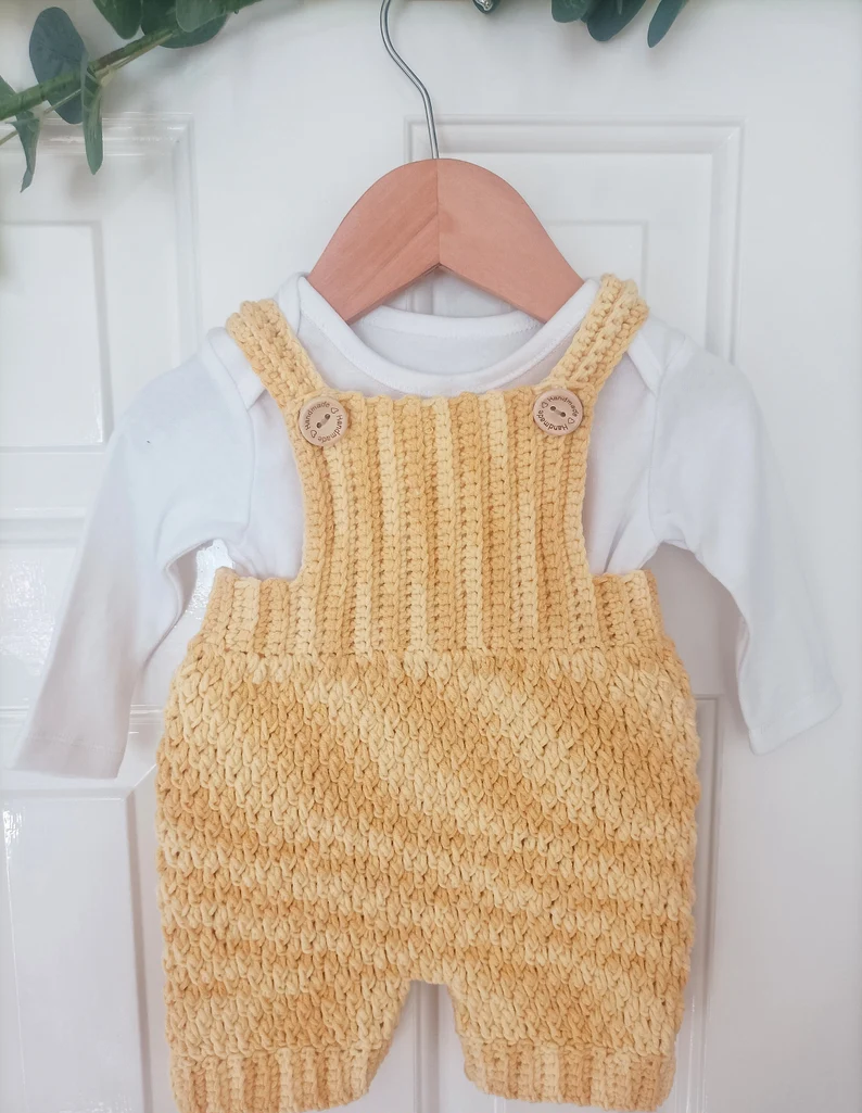 Alpine Overalls Crochet Pattern Sizes Preemie to 4 years Digital Download PDF