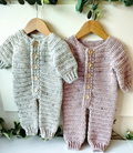 Snug as a Bug Romper Suit Crochet Pattern Sizes Preemie to 4 years Digital Download PDF