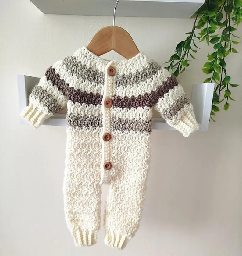 Harmony Romper Crochet Pattern Sizes Preemie to 4 Years Digital Download PDF