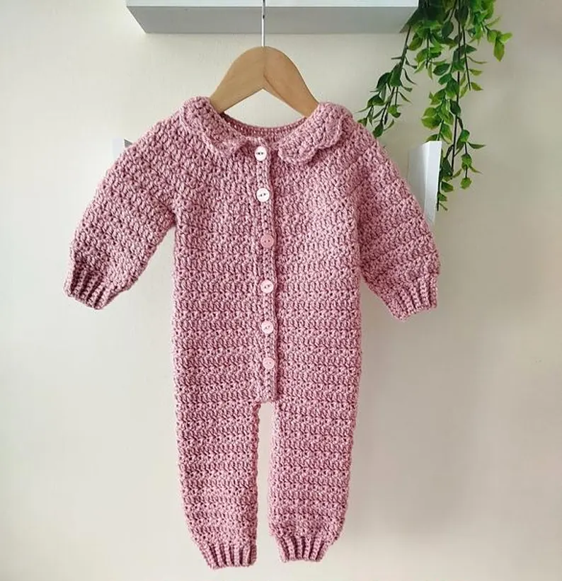 Harmony Romper Crochet Pattern Sizes Preemie to 4 Years Digital Download PDF